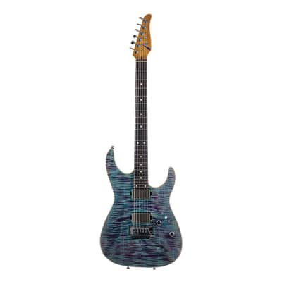 Tom Anderson Guitarworks Angel - Ultraviolet Blue with Binding image 3