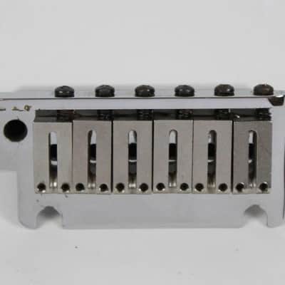 2002 Fender American Standard Stratocaster USA Chrome Guitar Bridge w/Original Bolts and Screws image 2