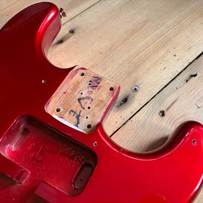 Squier Standard Stratocaster Guitar Body + Tremolo 2000 China Roadworn image 5