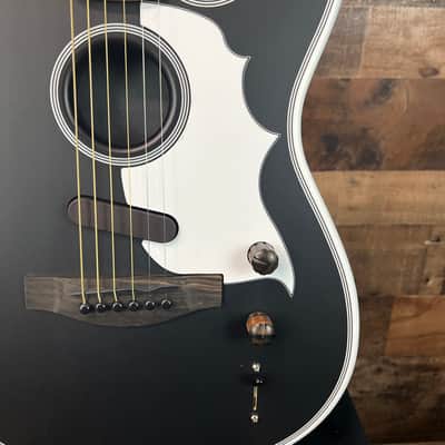 Fender Jack White Signature Triplesonic Acoustasonic Telecaster Satin Arctic White with Black Top, Free Ship, 113 image 6
