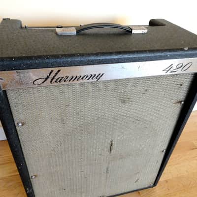 1965 Harmony H420 Vintage Valco Made Tube Amp Supro Thunderbolt Variant image 4