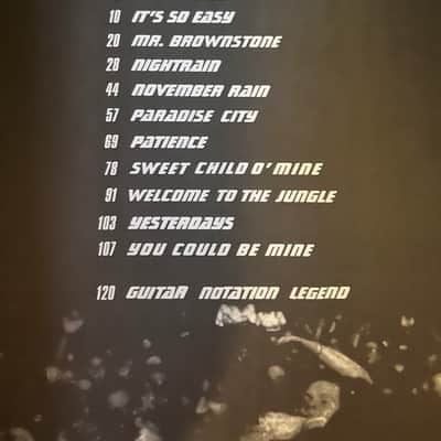 Guns N Roses - Live Era 87-93 Highlights - Guitar tab / tablature Book image 3