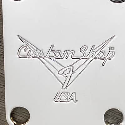 Fender Masterbuilt Custom Shop Neck Plate Masterbuilder Cruz era 2000 Chrome image 3