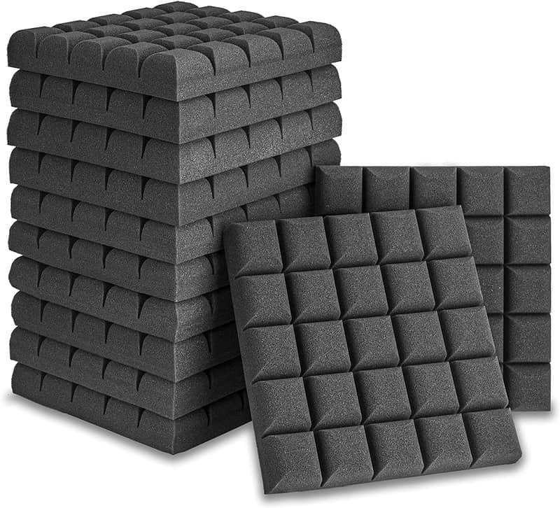 12 Pack Set 2" X 12" X 12" Acoustic Foam Panels Bread Style Tiles, Sound Panels wedges Soundproof image 1