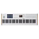 Arturia KeyLab Mk3 61 Keyboard MIDI Controller with DAW Integration, Enhanced Keybed, Visual Interface, 360-Degree Touch-Sensitive Potentiometers, Faders, Robust Wood and Aluminum Casing (White)