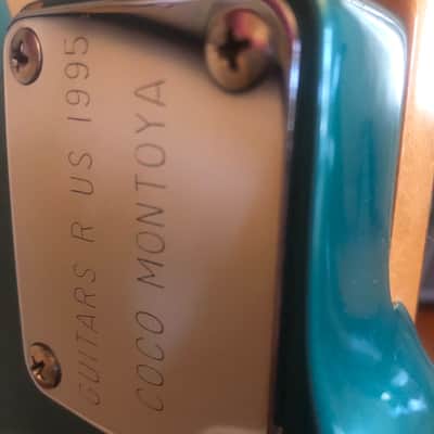 Guitars R Us Strat 1995 Ocean Turquoise - lefty - built for and signed by CoCo Montoya image 5