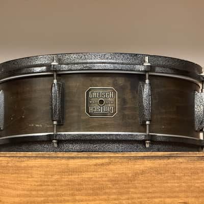 Gretsch Broadkaster Satin Ebony 5" x 14" Jasper Snare Drum image 7