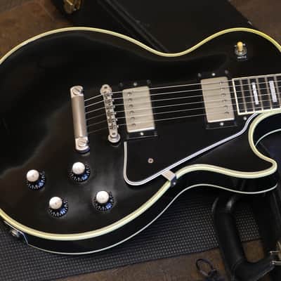 2000 Gibson Custom Shop 68 Authentic Les Paul Custom Electric Guitar Black Ebony w/ Nickel Hardware + OHSC image 2