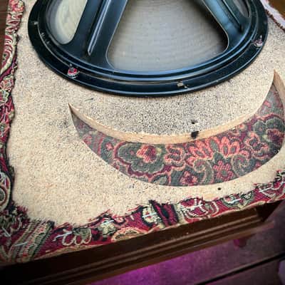 Rotary Connection 1x12 light up loaded guitar speaker cab on legs! Vintage 8 ohm speaker. Semi open. Quality hardwoods. Vintage MCM style. Paisley grill cloth. Heavy duty Switchcraft jack. 2026 - Wood image 12