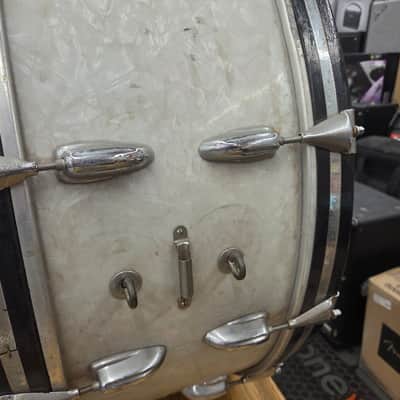 Slingerland Marching Bass Drum 28x10 - White Marine Pearl image 7