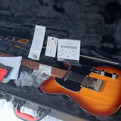 Rare Fender American Standard Telecaster Gorgeous Ash with Figured Neck 2016 - Cognac Burst (Twisted Tele - w/Case) image 23