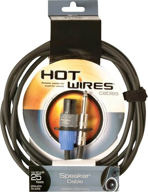 Hot Wires Speakon to 1/4 in 25ft Speaker Cable image 1