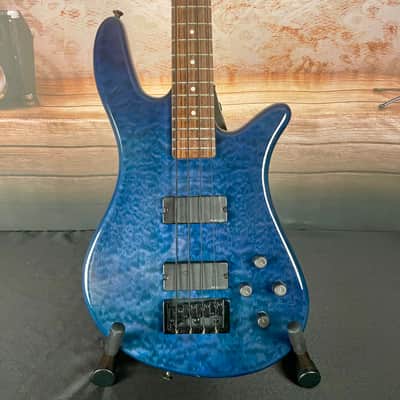 Spector Q4 Pro 2001 Trans Blue Maple Top image 2