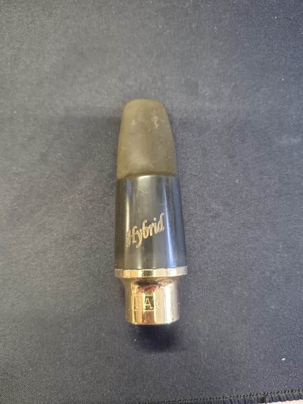 Bari Hybrid Gold Hard Rubber/Metal Alto Sax Mouthpiece - 7* Facing (.095) 2010s - Black/Gold image 1