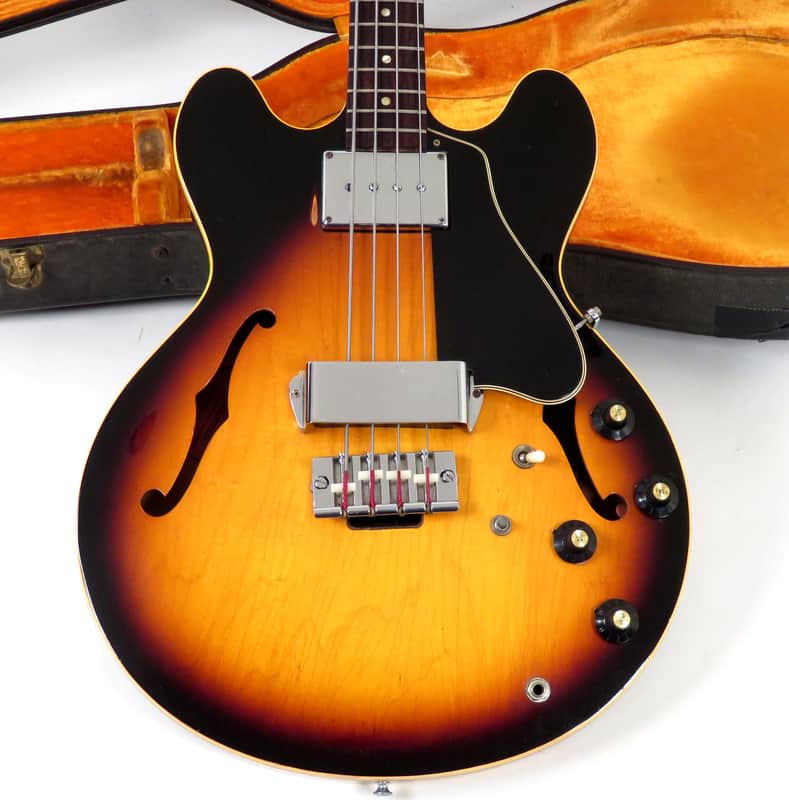 1967 Gibson EB-2D - Sunburst Finish - Double Pickup EB-2 - Semi Hollow Bass image 1