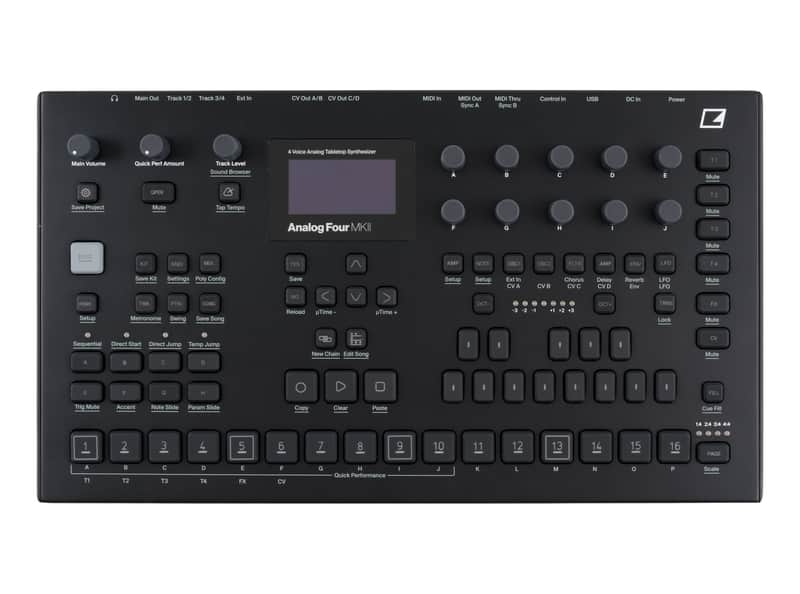 Elektron Analog Four MKII Synthesizer + Groovebox (Black) [USED] image 1