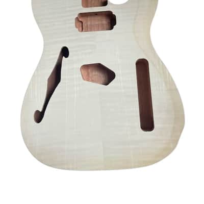 HS Veneer Tiger Maple Top Guitar Telecaster Tele Style Mahogany Body image 1