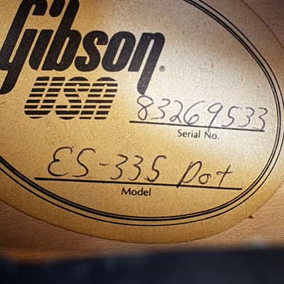 1989 Gibson ES-335 Dot – Vintage Sunburst – Original Case & Documentation image 10