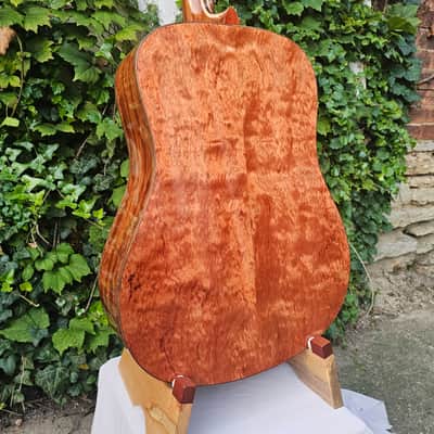 Wilhelm Guitars Quilted Bubinga Handmade Dreadnought Acoustic Guitar image 2