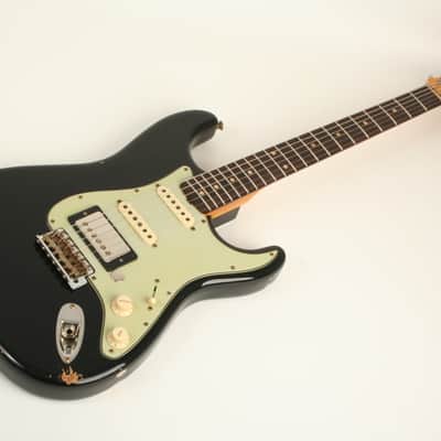 Fender Custom Shop 1959 Stratocaster HSS Relic 3A Rosewood Fingerboard Aged Black CZ590355 image 4