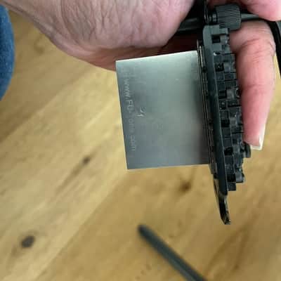 Black Floyd Rose Original Tremolo System with R3 Nut 37mm Titanium Fat Block Made in Germany Bild 3