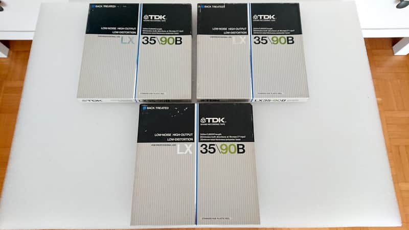 TDK LX 35\90B 7-inch Low -Noise, High-Output, Low-Distortion For Professional Use (set of 3 (three) tapes - original boxes image 1