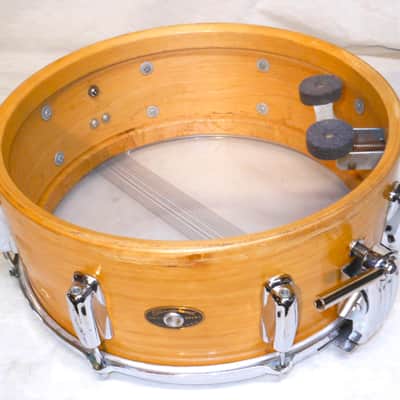 Vintage 1957 Slingerland 5.5x14" Knotty Pine Solid Maple Snare Drum image 7