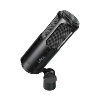 XLR Dynamic Microphone, Vocal Podcast Microphone with Cardioid Pattern, Studio Metal Mic for Streaming Voice-Over Dubbing Video Recording, Black-K669D image 1