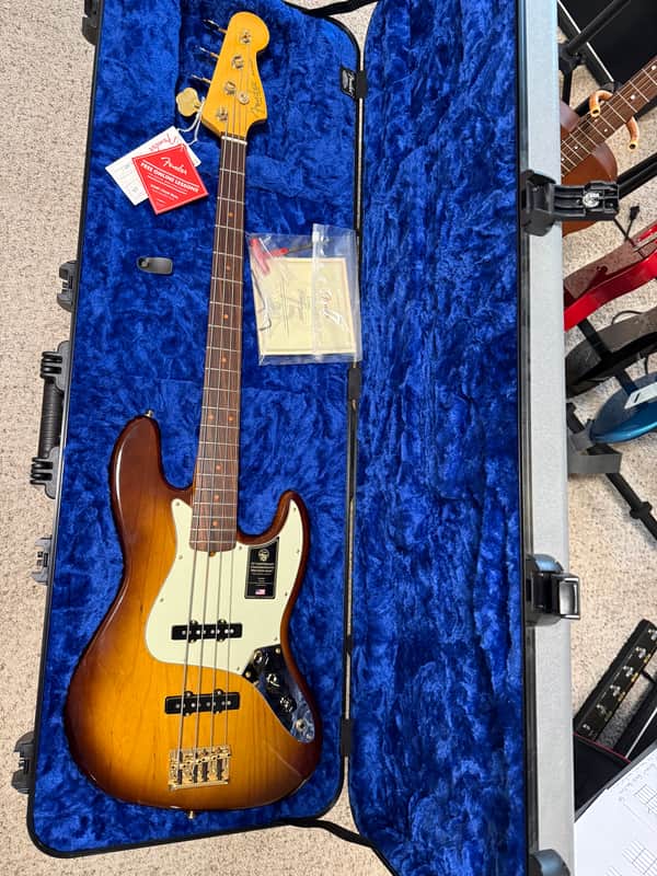 Fender 75th Anniversary Commemorative Jazz Bass 2021 - 2-Color Bourbon Burst image 1