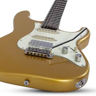 Schecter Nick Johnston Traditional HSS 10th Anniversary Atomic Saffron image 2
