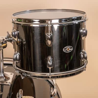 1970s Slingerland Black Chrome Drum Set 14x24 9x13 and 16x16 image 16