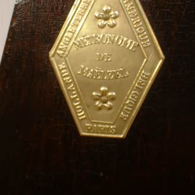 Antique Wood Bell Metronome de Maelzel by Seth Thomas Clocks Dark Walnut, Fully Restored, Brass Trim image 13
