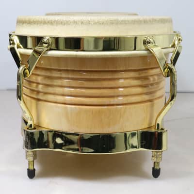 Latin Percussion Matador Series Wood Bongos with Chrome Hardware 2010s - Natural image 5
