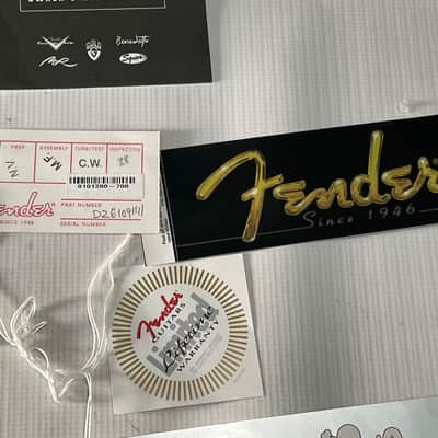 2000's Fender Deluxe Stratocaster Guitar Warranty Brochures, Bumper Stickers, Case Candy, etc. image 3