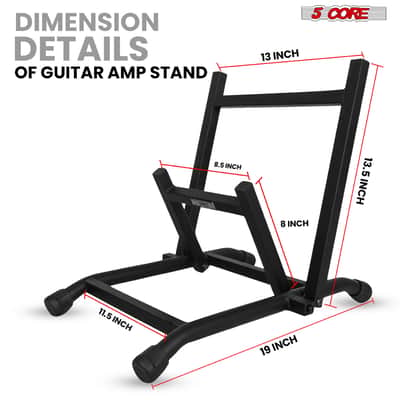 5 Core Amp Stand Heavy Duty Metal Build Adjustable Guitar amplifier Low Profile Folding Collapsible image 7