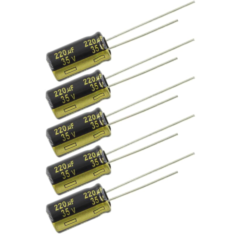 Panasonic FM Series Capacitor, 220uF @ 35V, Pkg. 5 image 1