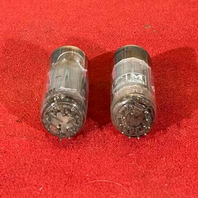 Unknown/Curtis Mathes Vintage Mismatch Pair 6BQ5/EL84 Amplifier Vacuum Tubes 1970s - Clear Glass image 2