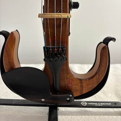 Tucker Barrett Koa Anchor 5 String Electric Violin 1994 - Coa image 4
