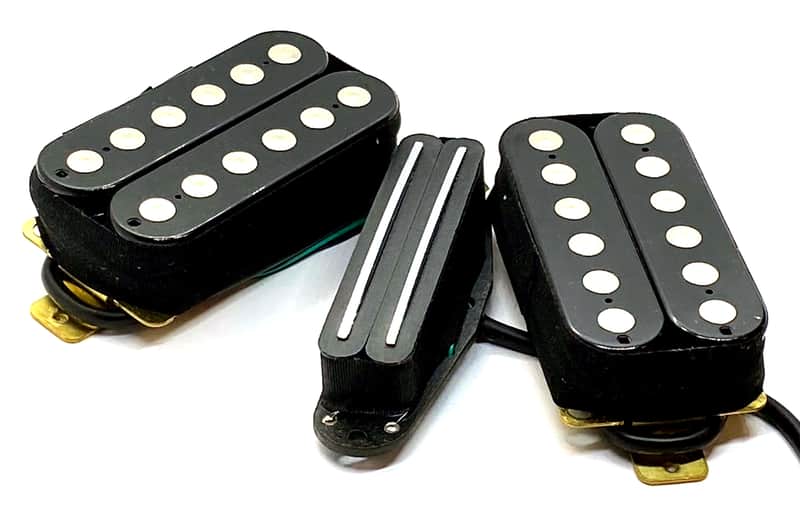 Phat Duo Hot HSH Pickup Set, Phat Screamer Bridge & Neck Humbucker + Duo Rail Strat Sized Humbucking Middle image 1