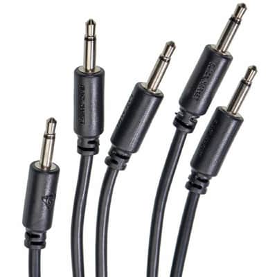 Black Market 3.5mm TS Mini-Jack Plug Patch Cables (9cm/black/pack of 5) image 3