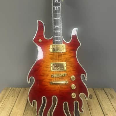 Minarik Inferno Flame-Shaped Solid-Body Electric Guitar image 2