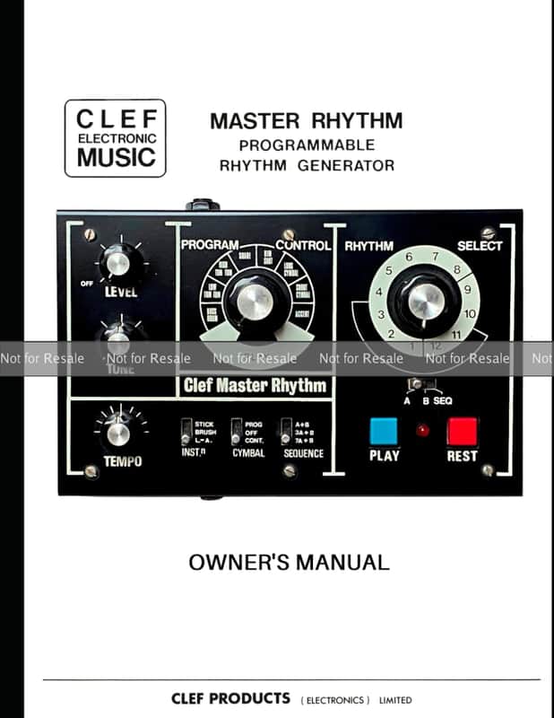 Clef Master Rhythm Owner's Manual image 1