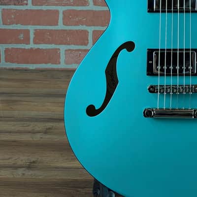 Godin Montreal Premiere HT Semi-Hollow Electric Guitar - Laguna Blue image 3