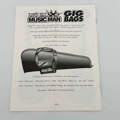 1996 Ernie Ball MUSIC MAN Specifications Catalog [1ST Year AXIS Case Candy] image 8