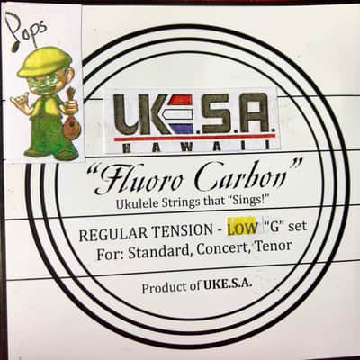 KoAloha/UkeSAHawaii Regular Tension-LOW "G" Ukulele String (Set) 2020 Fluoro Carbon image 1