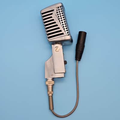 Vintage 1950's Turner 9X crystal microphone Satin Chrome w period