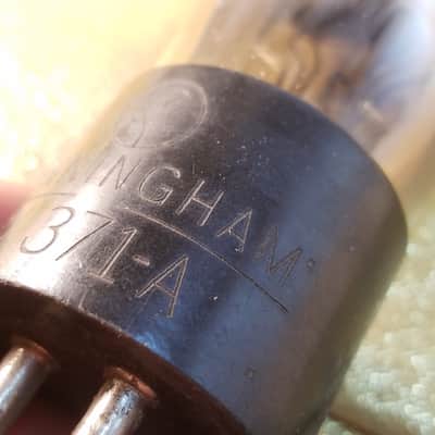 RCA Tight Matched Pair (2) Type 71A Antique tNOS AT1000 TESTED Vacuum Tubes Engraved Globe Power Amplifier CX371 1926-1930 image 7