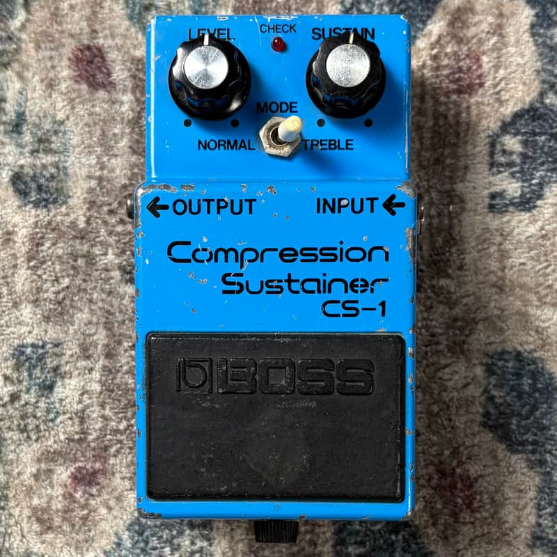 1981 Boss CS1 Compression Sustainer Vintage Black Lanel MIJ Made In Japan Compressor Guitar Effect Pedal! image 1