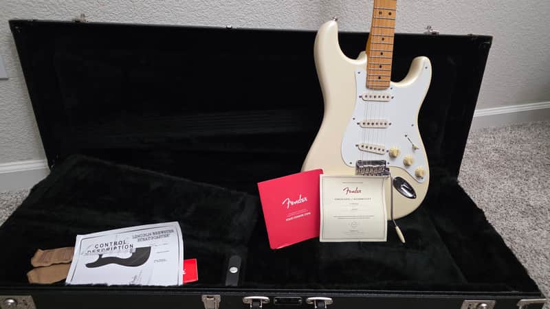 Fender Lincoln Brewster Stratocaster 2024 - Present Olympic Pearl image 1