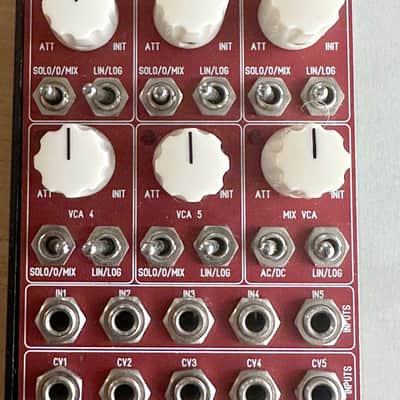 ADDAC 802 VCA Quintet — 6 VCAs - 12HP - Solo/Mix/Bus Routing image 3